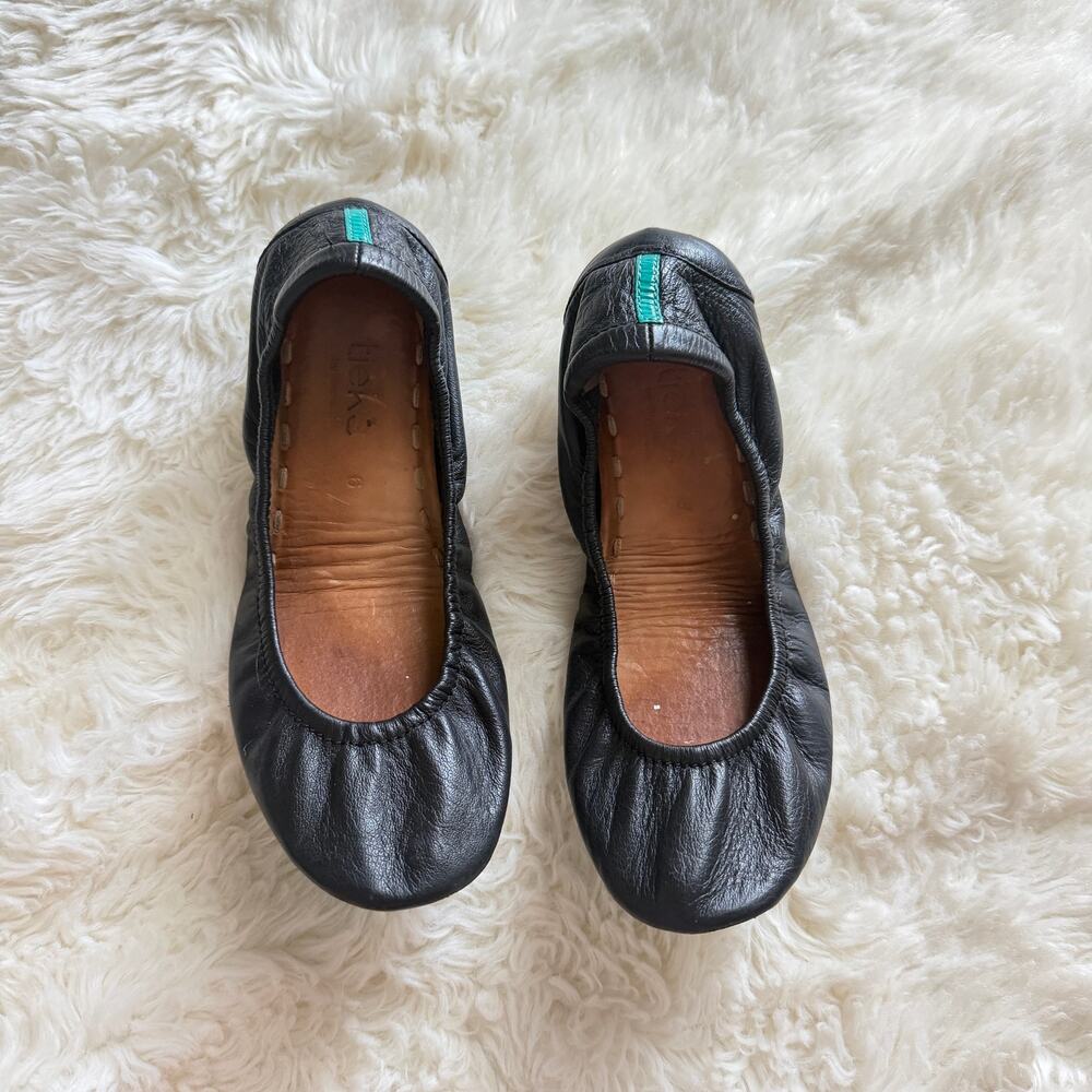 Tieks Matte Black Italian Leather Ballet Flats Sz 6